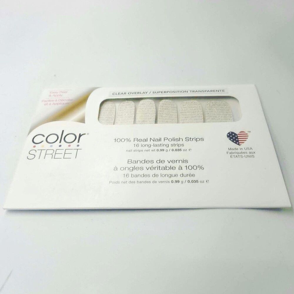 Color Street Nail Polish Strips Silver Glitter Pre-Designed Silver Fox